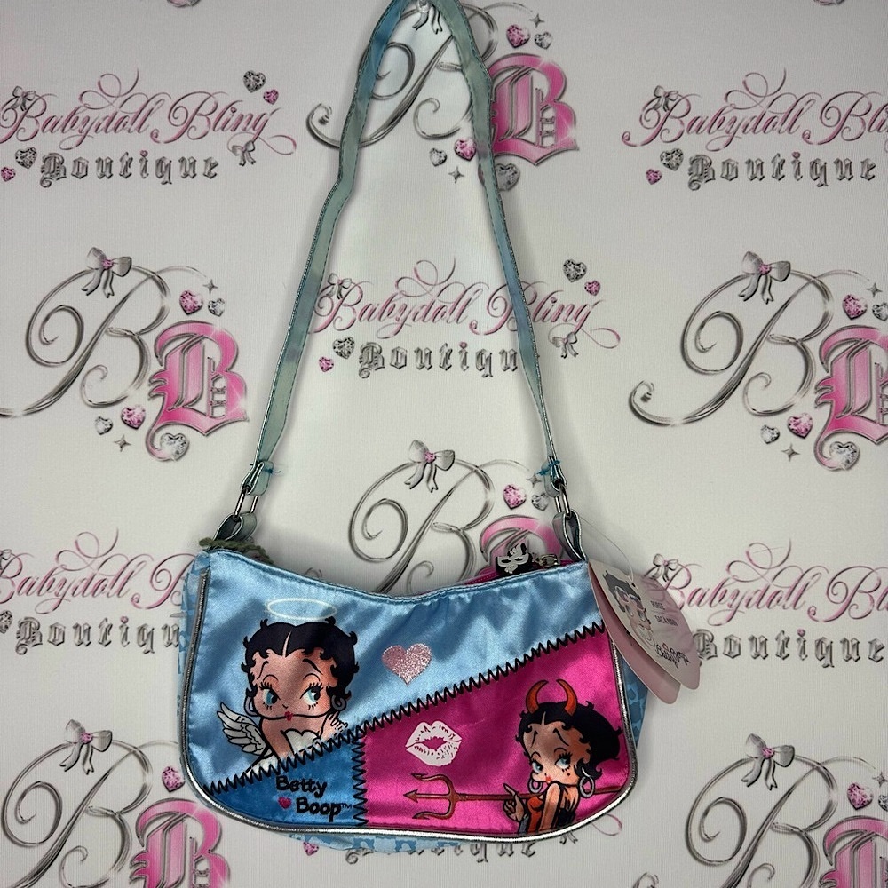 Betty boop purse bag new with tags angel 👼 devil 😈 sparkly blue pink y2k retro